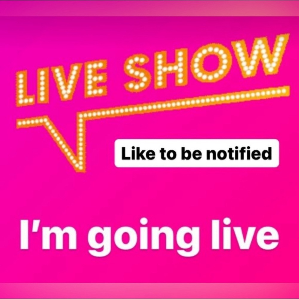 ❤️like to be notified when I go on a live show 😃🥳🥳